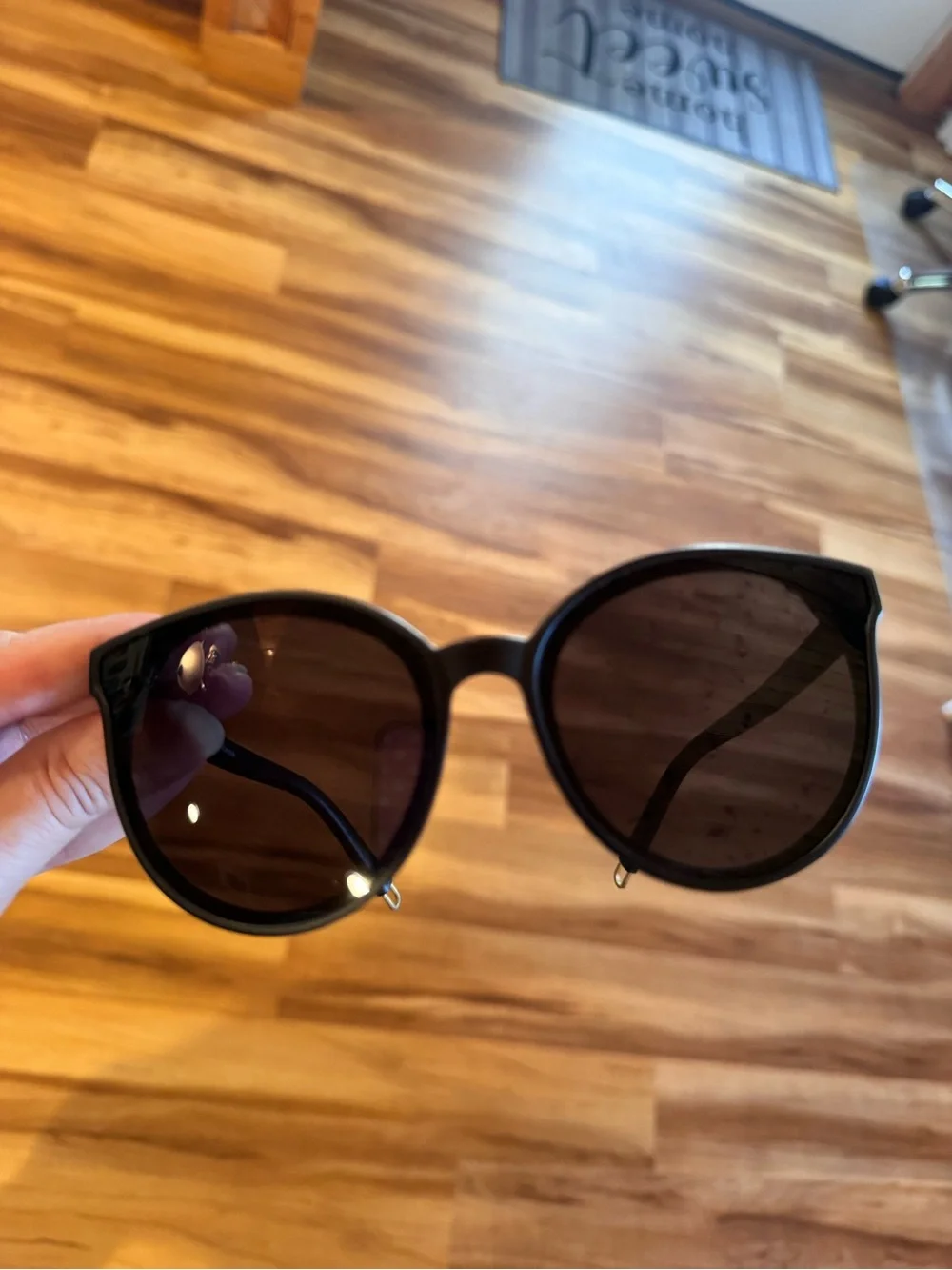 Black Oversized Cat Eye Sunglasses Dark Lens Fashion Shades